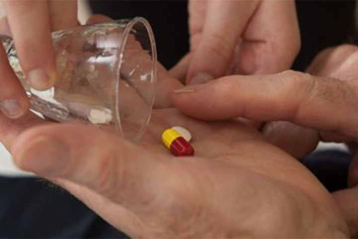 international danger hand signal for